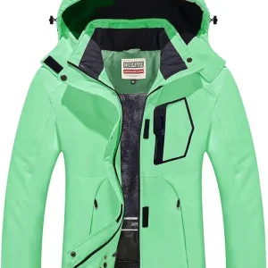 Women�s Waterproof Snow Ski Jacket Mountain Windproof Winter Coat with Detachable Hood