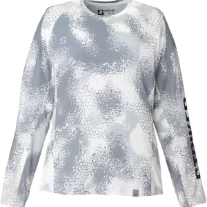 Women's Wavebreak UPF 50+ Lightweight Moisture Wicking Fishing Shirt - Casual Active Long-Sleeve Top with Logo Print