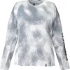 Women's Wavebreak UPF 50+ Lightweight Moisture Wicking Fishing Shirt - Casual Active Long-Sleeve Top with Logo Print