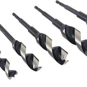 Wood Owl 6 Piece Set OverDrive Fast Boring Ultra Smooth Auger Brad Point Boring Bits Containing the Following Sizes 1/2�, 5/8�, 3/4�, 7/8�, 1� and 1 1/4� 00706