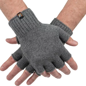 Wool Knit Fingerless Gloves - Super Soft Merino Wool - Made in the USA - Large