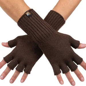 Wool Knit Fingerless Gloves - Super Soft Merino Wool - Made in the USA - Small