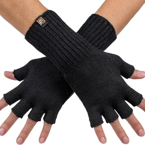 Wool Knit Fingerless Gloves - Super Soft Merino Wool - Made in the USA - Small