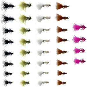 Woolly Bugger Flies for Fly Fishing | Multi Color Fly Fishing Assortment | Fly Fishing Streamers | Trout Flies and Bass Flies | 18pc and 36pc