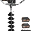WORX Nitro 40V Brushless Cordless Earth Auger, Electric Post Hole Digger for Fence Posts with Drill Bit 8'', for Garden & Plant, Equivalent to a 45 CC Gas-Auger, Battery and Charger Included, WG865