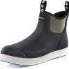 WOVENPAK Deck Boots for Men, Rain Boots Men, Waterproof Fishing Boots, Mens Deck Boots, Anti-slip Rubber Work Ankle Rain Boots Shoes for Outdoor Fishing, Boating, Size 6-13