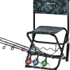 X Strike Fishing Chairs with Rod Holder Outdoor Folding Fishing Stool for Adults Portable Camping Chair for Ice Fishing, Camp, Lawn, Patio, Garden, 330LBS.