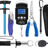XBLACK Fishing Tool Kit Fishing Pliers Fish Gripper Fishing Scale Fish Grip Tools Set Saltwater Resistant Fishing Gear