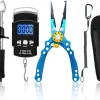 XBLACK Fishing Tool Kit Fishing Pliers Fish Gripper Fishing Scale Fish Grip Tools Set Saltwater Resistant Fishing Gear