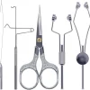 XFISHMAN Fly-Tying-Kits-for-Beginners-with- with Bobbin Threader Scissors Whip Finisher 5 in 1 Starter Tying Flies Set