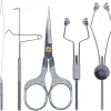 XFISHMAN Fly-Tying-Kits-for-Beginners-with- with Bobbin Threader Scissors Whip Finisher 5 in 1 Starter Tying Flies Set
