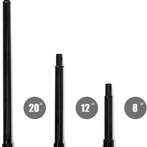 XtremepowerUS3 3 Pieces Auger Extension Drill Bits (8", 12", 20" Length) Extension Earth Ice Auger Extension Set Post Hole Digger Replacement Compatible to 3/4" Shaft