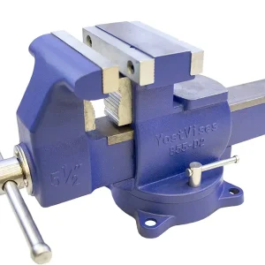 Yost Vises 855-D2 Industrial Grade Reversible Vise, 5.5", Blue