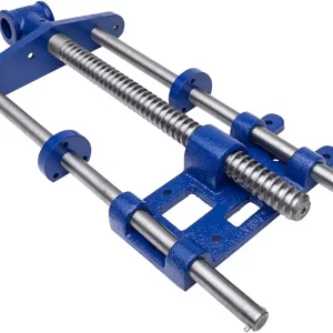 Yost Vises F10WW Woodworker's Vise | Front Vise | 10 Inch Woodworking Tool | Cast Iron Body Construction with a Solid Steel Main Screw | Blue