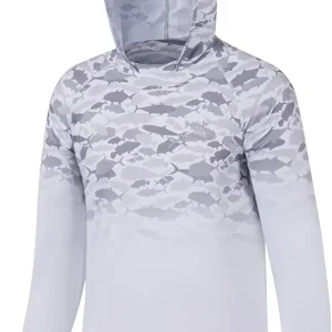 Youth UPF50+ Performance T Shirt with Hood Long Sleeve Fishing Hiking Sun Shirt FS03Y