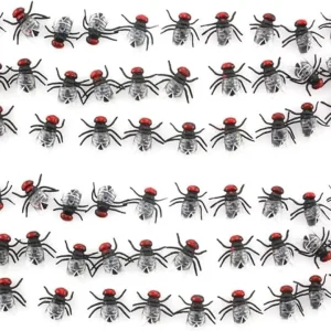 YPY 100pcs Plastic Flies Joke Novelty Toys