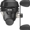 Zebco 606 Spincast Fishing Reel, Size 60 Reel, Right-Hand Retrieve, Pre-Spooled with 20-Pound Zebco Fishing Line, QuickSet Anti-Reverse and Dial-Adjustable Drag, Black, Clam Packaging