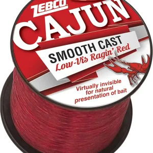 Zebco Cajun Line Smooth Cast Fishing Line, Low Vis Ragin' Red