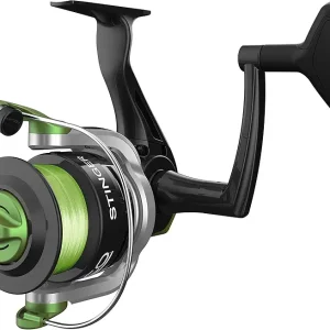 Zebco Stinger Spinning Fishing Reel, Changeable Right- or Left-Hand Retrieve, Quickset Anti-Reverse, Pre-Spooled with Zebco Line