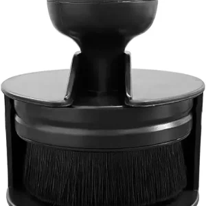 Ziciner Tire Shine Applicator Brush, Seal Design Soft Detailing Brush with Cover, High Density Portable Short Handle Cleaner for Vehicle Detailing, Universal Car Accessories (Black)