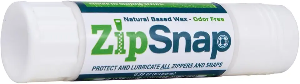 ZipSnap Zipper and Snap Wax Lube for Hunting Blinds, Ice Fishing Shanties, Outdoor Clothing, Backpacks