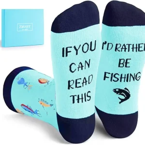 Zmart Funny Socks For Men Women - Outdoorsman Racing Gifts For Golfing Hunting Fishing Lovers, Christmas Stocking Stuffers