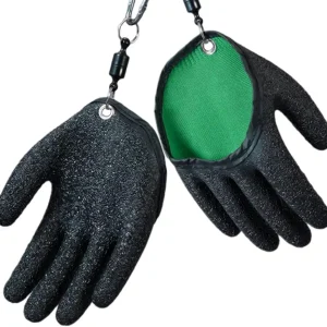 Zoranala 2Pcs Fishing Gloves for Men with Magnet Release - Professional Anti-Slip Catch Fish Gloves,Puncture Proof Fishing Glove for Handling,Catching,Cleaning,Hunting,Fisherman Fishing Accessories