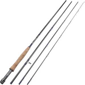 zxb-shop Fishing Rod Kit Ultralight Fly Fishing Rods Sections Fast Action Freshwater Fly Rods Trout Salmon Fishing Tackle Fishing Gear Set for Beginner (Color : Yellow)